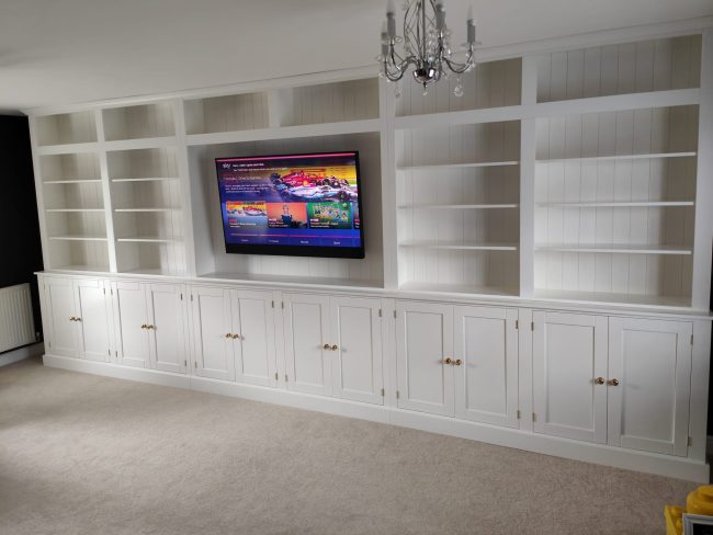 Extra Large Modular Entertainment/Library Wall